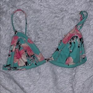 Floral Triangle Bikini Top